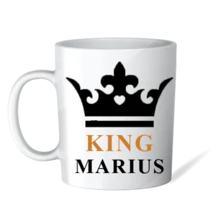 Cană personalizată albă King