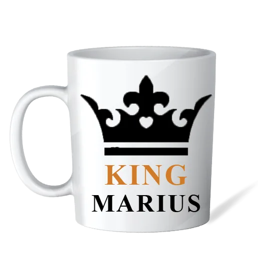 Cana personalizata alba - KING 1 Cană personalizată albă King