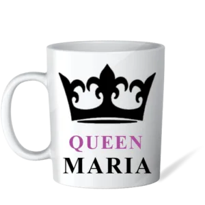 Cană personalizată albă Queen