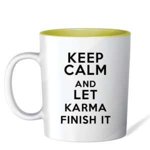 Cana personalizata cu mesaj Keep calm 9 galbena 1