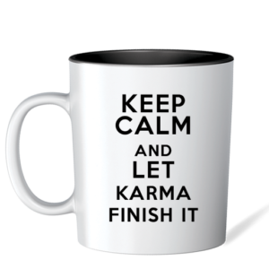 Cana personalizata cu mesaj Keep calm 10 neagra