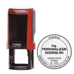 Stampila Trodat Printy 4630 cu amprentă rotundă 30 mm