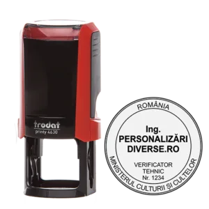 Stampila Trodat Printy 4630 cu amprentă rotundă 30 mm