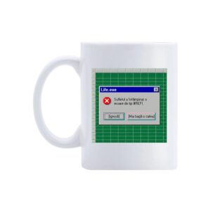 Cana Eroare Excel Life – cană comică cu design Excel