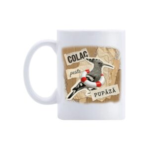 Cană Colac peste Pupăză – cană comică ceramică