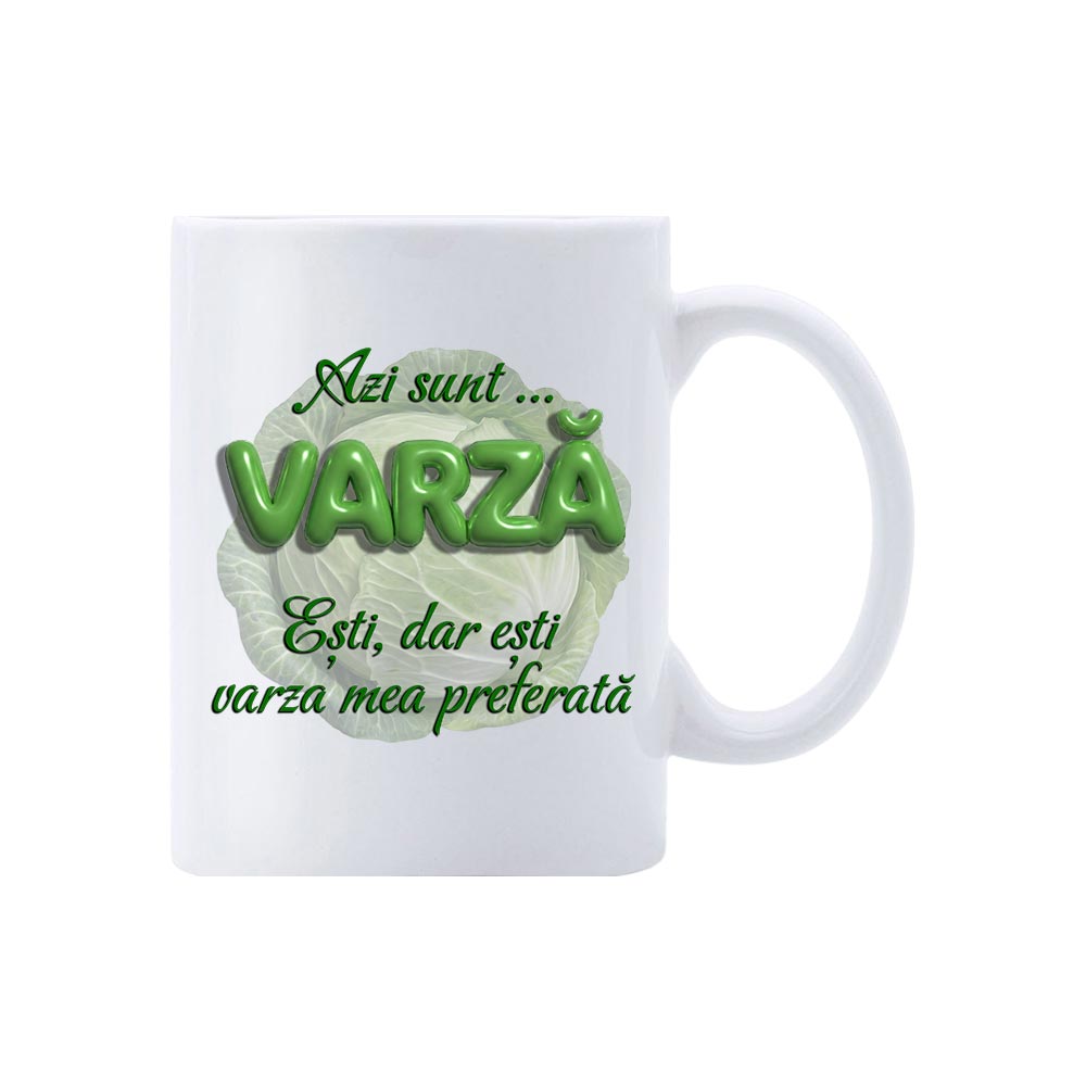 Cană Ești Varză 3d 2 Cană Ești Varză 3D – cană comică cu design modern