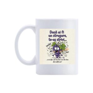 Cană Strugurele – Dragoste Agresivă – cană comică aniversară