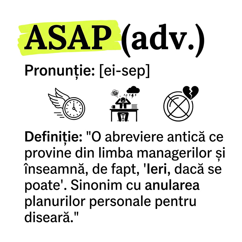 Cană Dicționar ASAP 3 Design-Cană Dicționar ASAP – cană comică ceramică