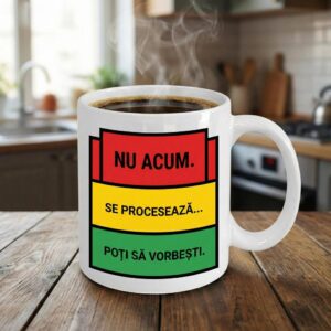 Cană Nu Vorbi – cană comică semafor social