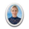 Fotoceramica oval fără bordură cu un fir auriu 2 Fotoceramica oval fără bordură cu un fir auriu